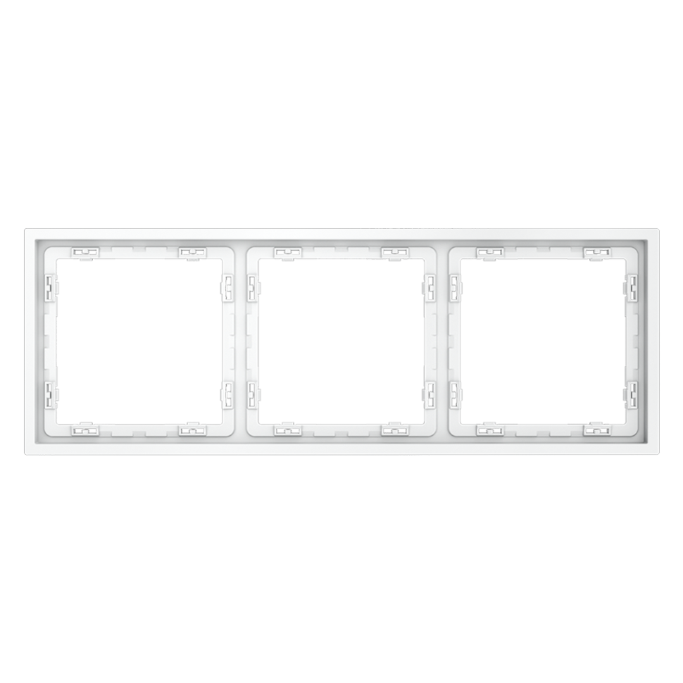 Рамка пластиковая VOLTUM S70 на 3 поста, (белый матовый)