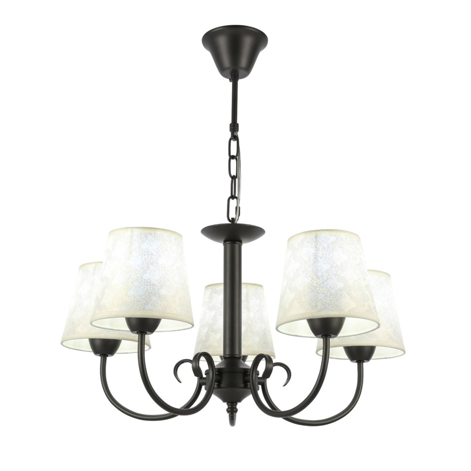 SLE120303-05 Светильник подвесной Темно-серый/Бежевый E14 5*40W