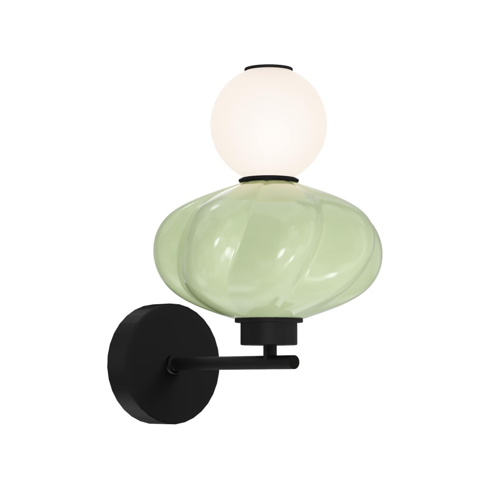 SL6134.401.01 Светильник настенный ST-Luce черный/зелёный, опаловый LED 1*8W 3000K