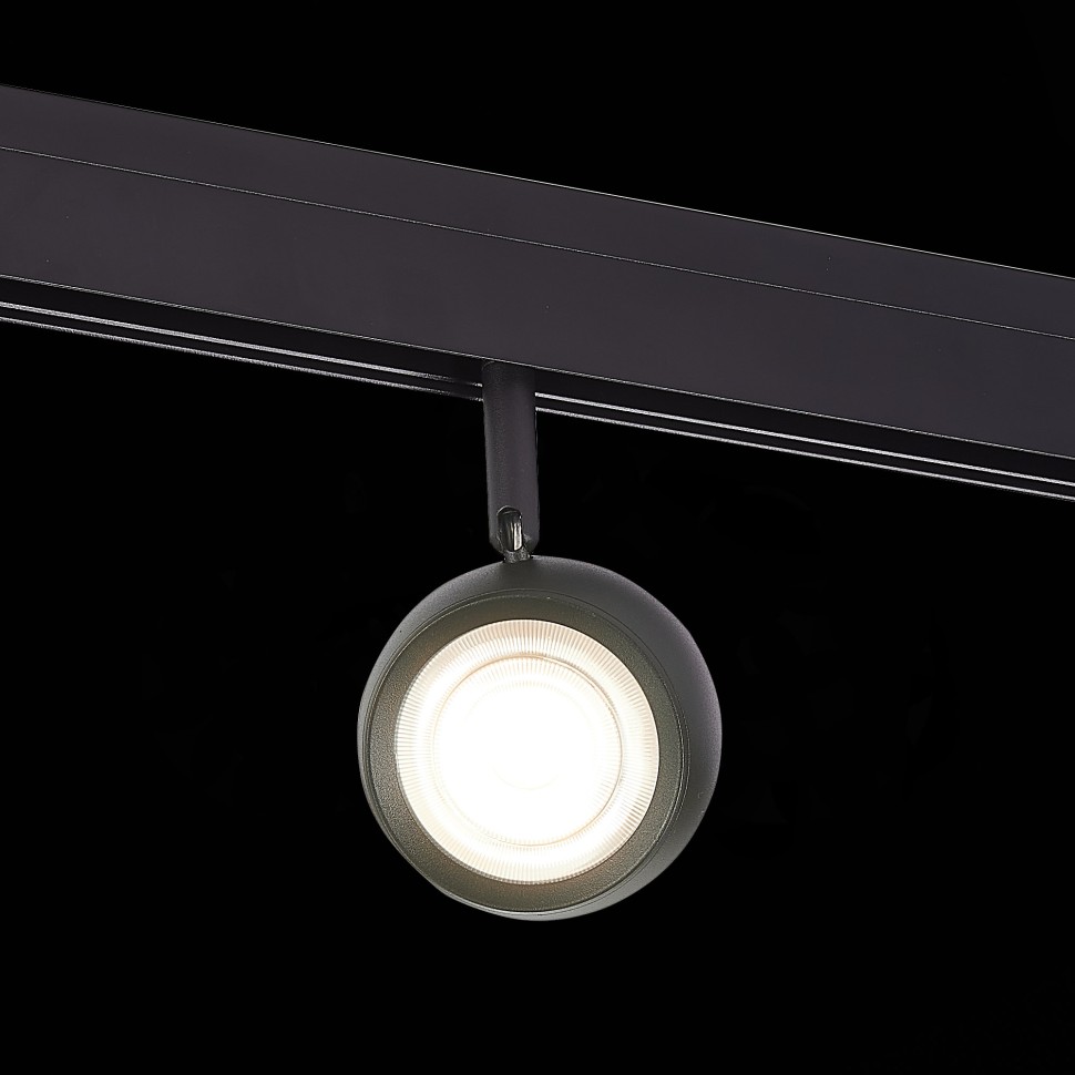 ST355.446.10 Магнитный трековый светильник Черный LED 1*10W 4000K 470Lm Ra>80 36° IP20 L120xW50xH176