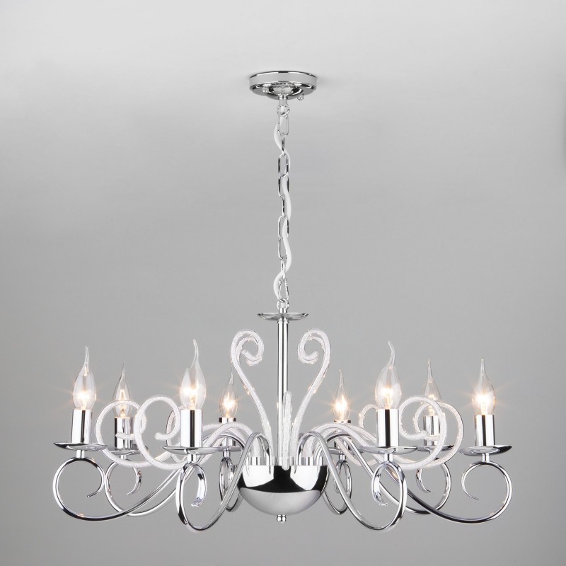 Подвесная люстра Eurosvet 60090/8 хром