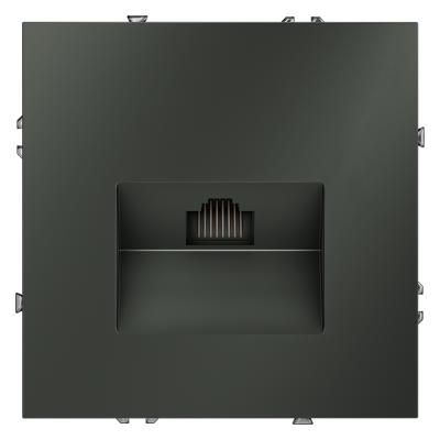 Розетка компьютерная встраиваемая VOLTUM S70 RJ45 кат.6, (титан)