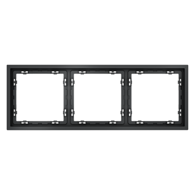 Рамка пластиковая VOLTUM S70 на 3 поста, (графит)