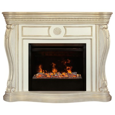 Электрокамин Barcelona 33 WT с очагом 3D Helios 26 SBG