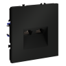 Розетка компьютерная встраиваемая VOLTUM S70 двойная RJ45+RJ45 кат.6, (черный матовый)
