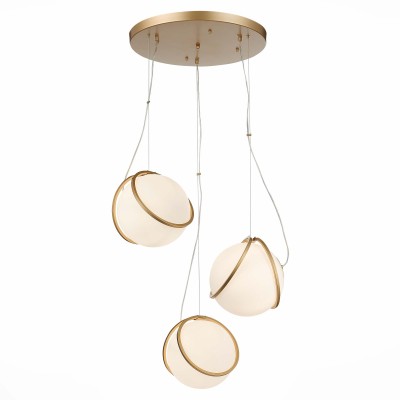 SL1181.353.03 Светильник подвесной ST-Luce Латунь/Латунь, Белый E27 3*40W