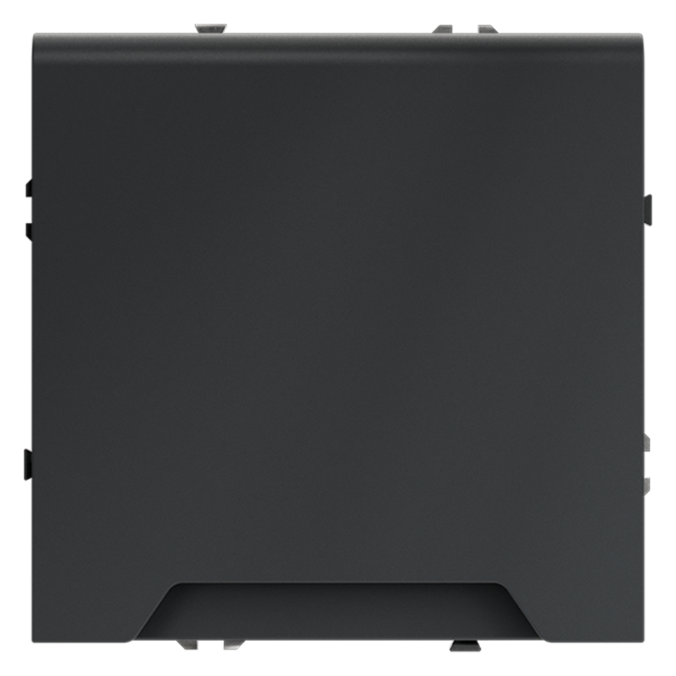 Розетка встраиваемая VOLTUM S70 с заземлением, защитными шторками и крышкой 16А, (графит)