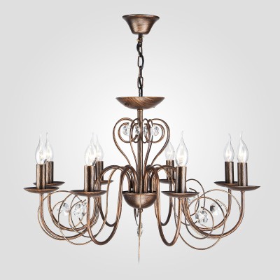 Подвесная люстра Eurosvet 60018/8 черный с золотом