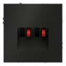 Розетка акустическая встраиваемая VOLTUM S70 4-местная, (черный матовый)