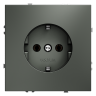 Розетка встраиваемая VOLTUM S70 с заземлением 16А, (титан)