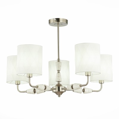 SLE107802-05 Светильник потолочный Никель/Белый E14 5*40W