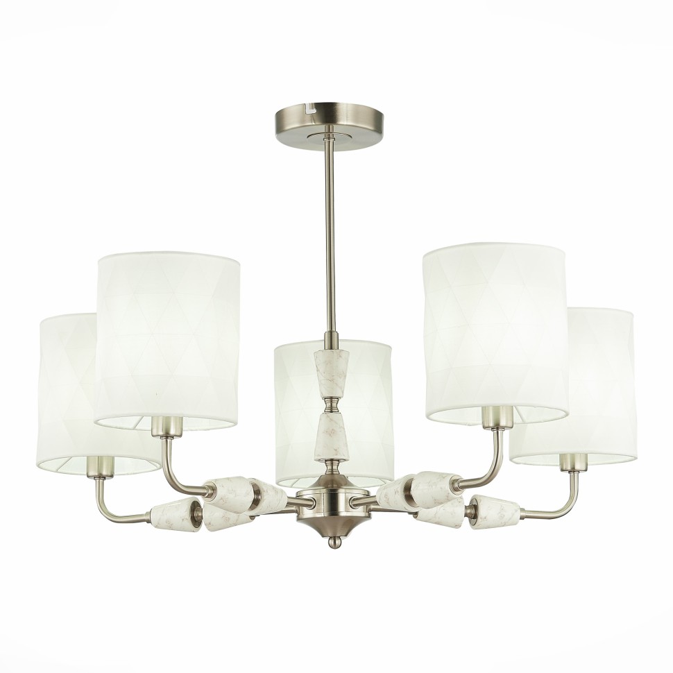 SLE107802-05 Светильник потолочный Никель/Белый E14 5*40W