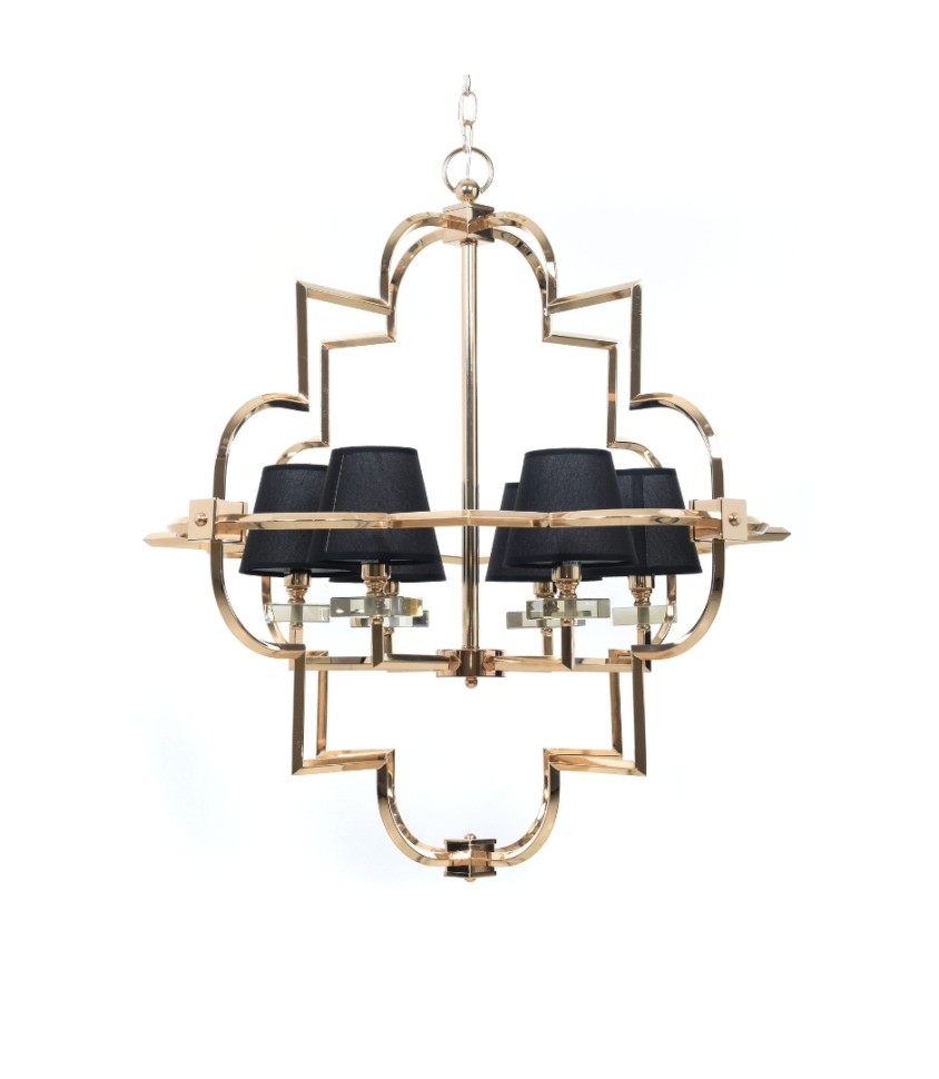 Подвесная люстра Lumina Deco Baltimore LDP 8020-6 GD+BK