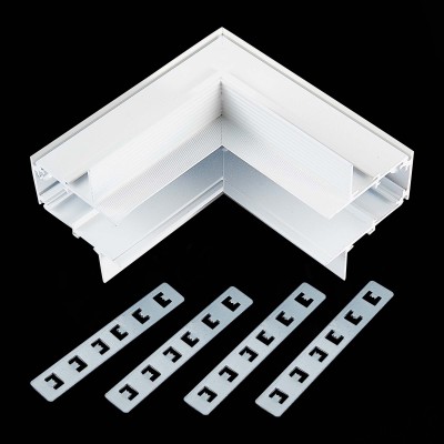 ST007.549.12 Внутренний угол-соединитель для встраиваемого магнитного шинопровода под ГКЛ 12мм ST-Lu