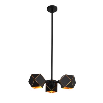 SL258.402.03 Люстра потолочная ST-Luce Черный/Черный, Золото E14 3*40W