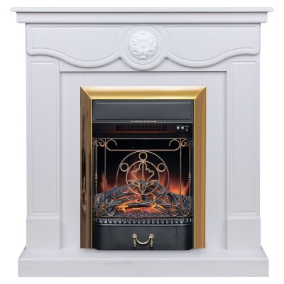 Электрокамин Aurora WT с очагом Majestic Lux Brass