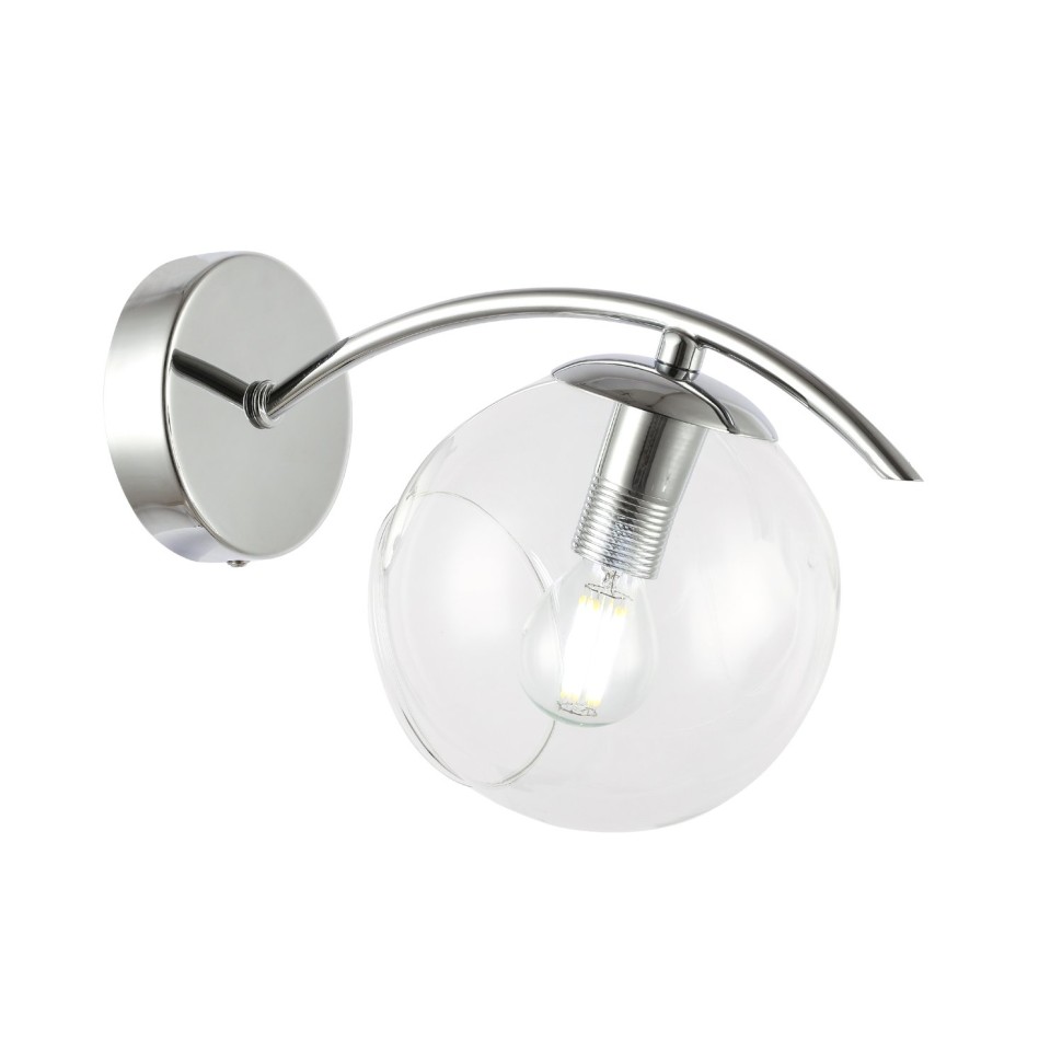 SLE102601-01 Светильник настенный Хром/Прозрачный E14 1*40W