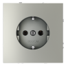 Розетка встраиваемая VOLTUM S70 с заземлением 16А, (сталь)