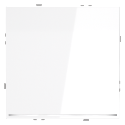 Выключатель встраиваемый VOLTUM S70 одноклавишный с подсветкой 10А, (белый глянцевый)