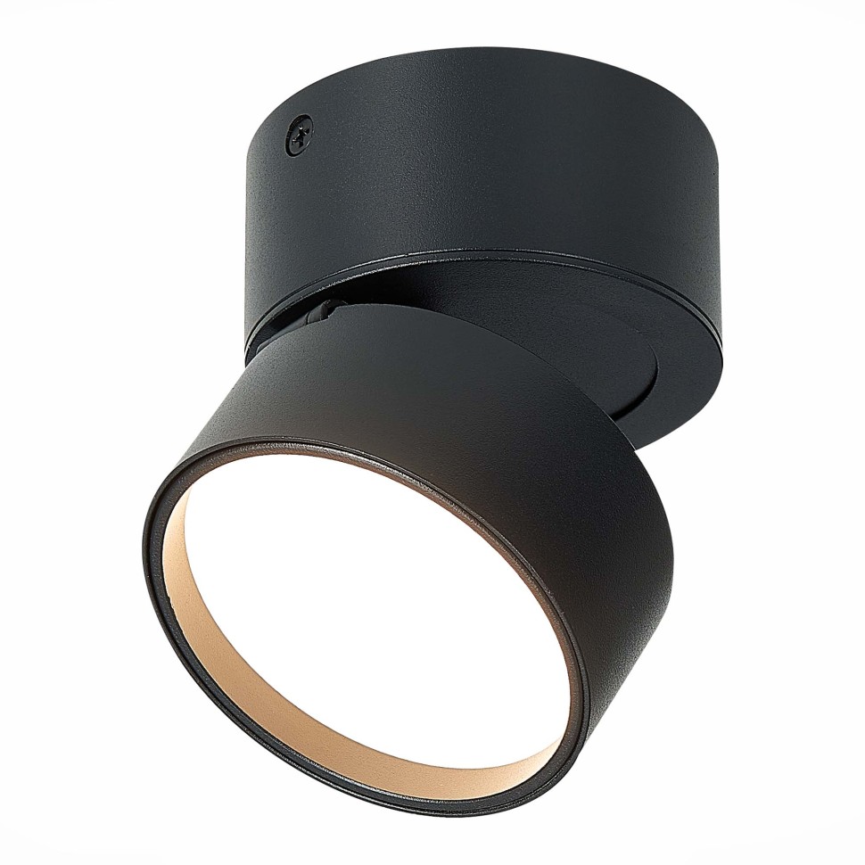 ST651.432.09 Светильник потолочный поворотный Черный LED 1*9W 3000K 720Lm Ra>90 120° IP20 D85xH87 170-240V