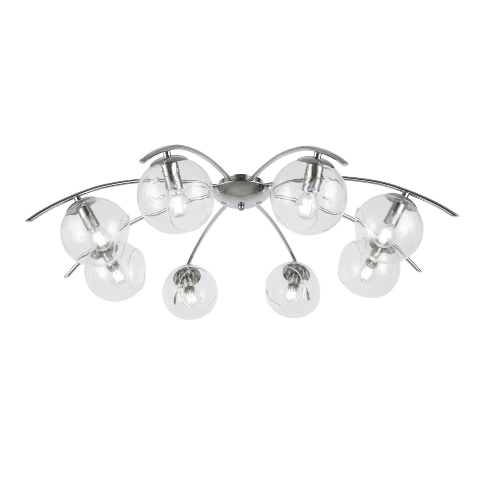 SLE102602-08 Светильник потолочный Хром/Прозрачный E14 8*40W