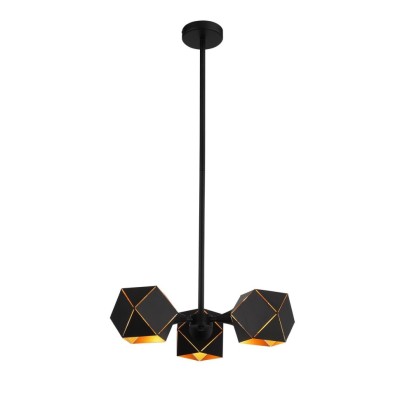 SL258.402.03 Люстра потолочная ST-Luce Черный/Черный, Золото E14 3*40W (Уцененный товар)