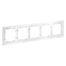 Рамка стеклянная VOLTUM S70 на 5 постов, (белый, стекло)