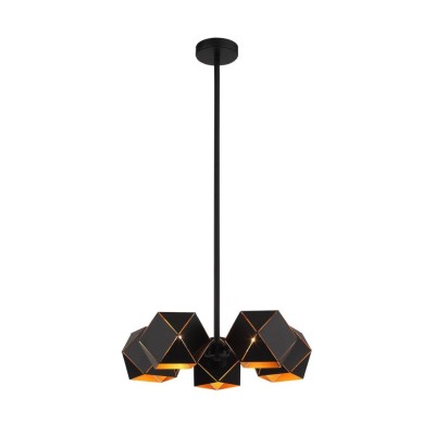 SL258.402.05 Люстра потолочная ST-Luce Черный/Черный, Золото E14 5*40W (Уцененный товар)