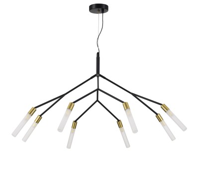 SLE1129-403-08 Светильник подвесной Черный, латунь/Белый G9 8*5W