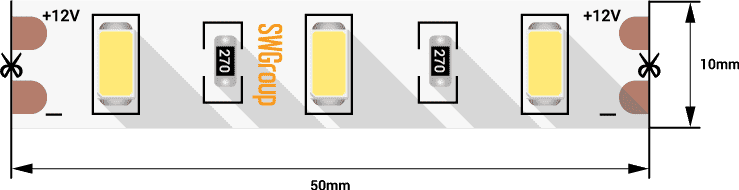 Лента светодиодная SWG SWG660 SWG660-12-12-NW 001689