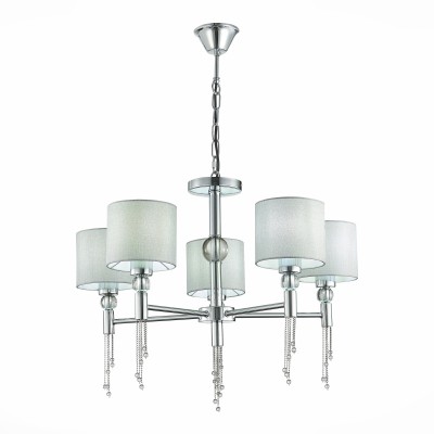 SLE105173-05 Светильник подвесной Хром/Серый E27 5*60W