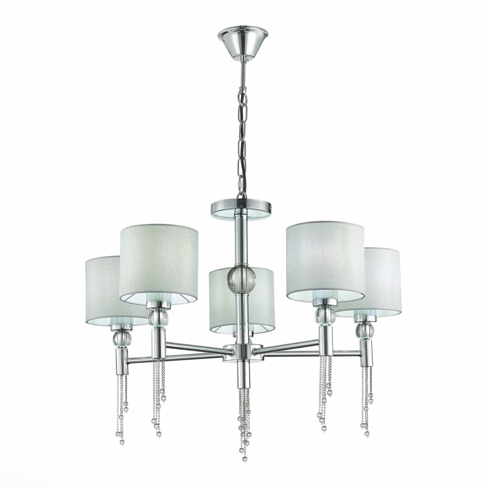 SLE105173-05 Светильник подвесной Хром/Серый E27 5*60W