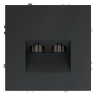 Розетка компьютерная встраиваемая VOLTUM S70 двойная RJ45+RJ45 кат.6, (графит)