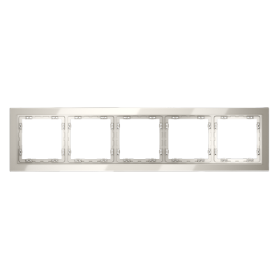 Рамка стеклянная VOLTUM S70 на 5 постов, (кашемир, стекло)