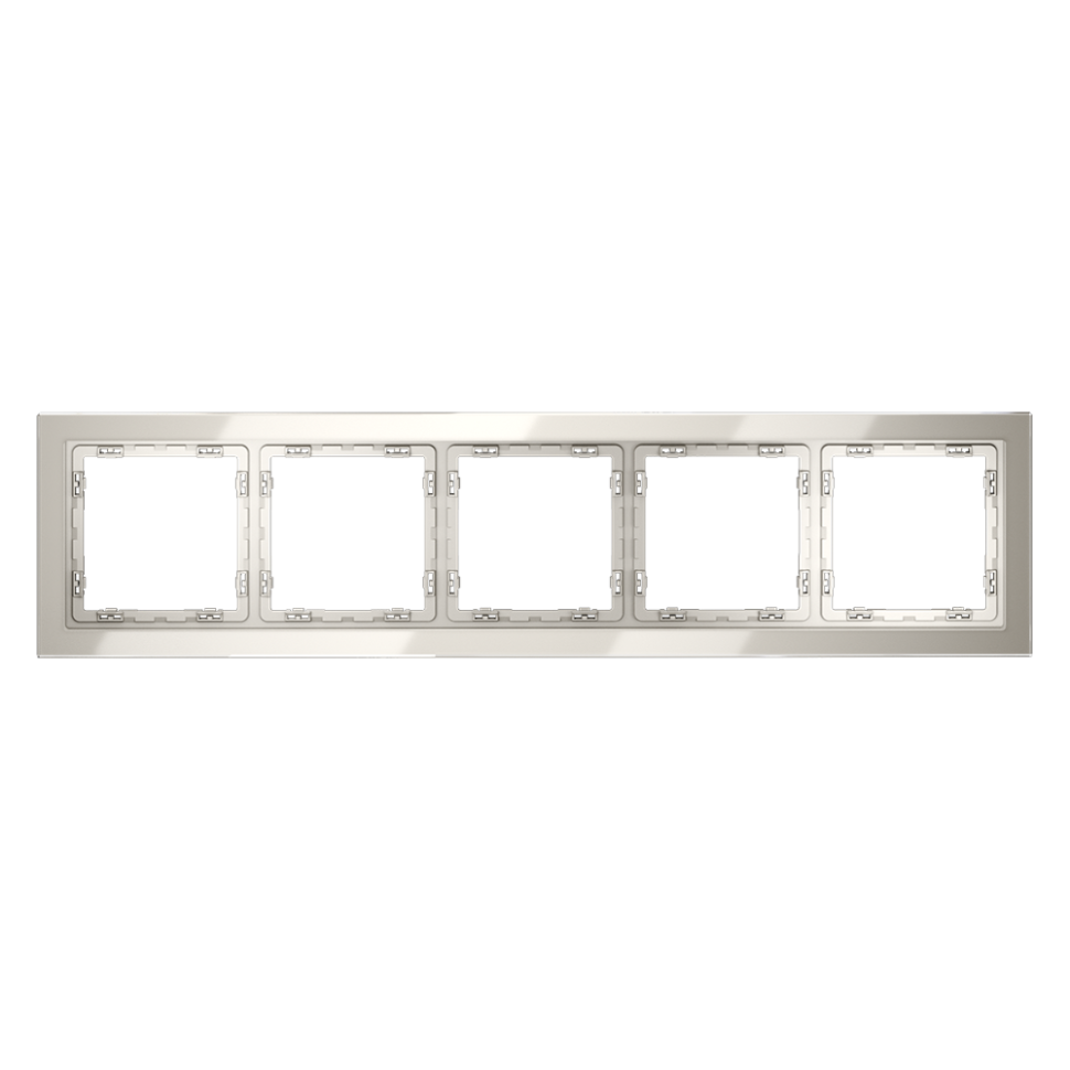 Рамка стеклянная VOLTUM S70 на 5 постов, (кашемир, стекло)