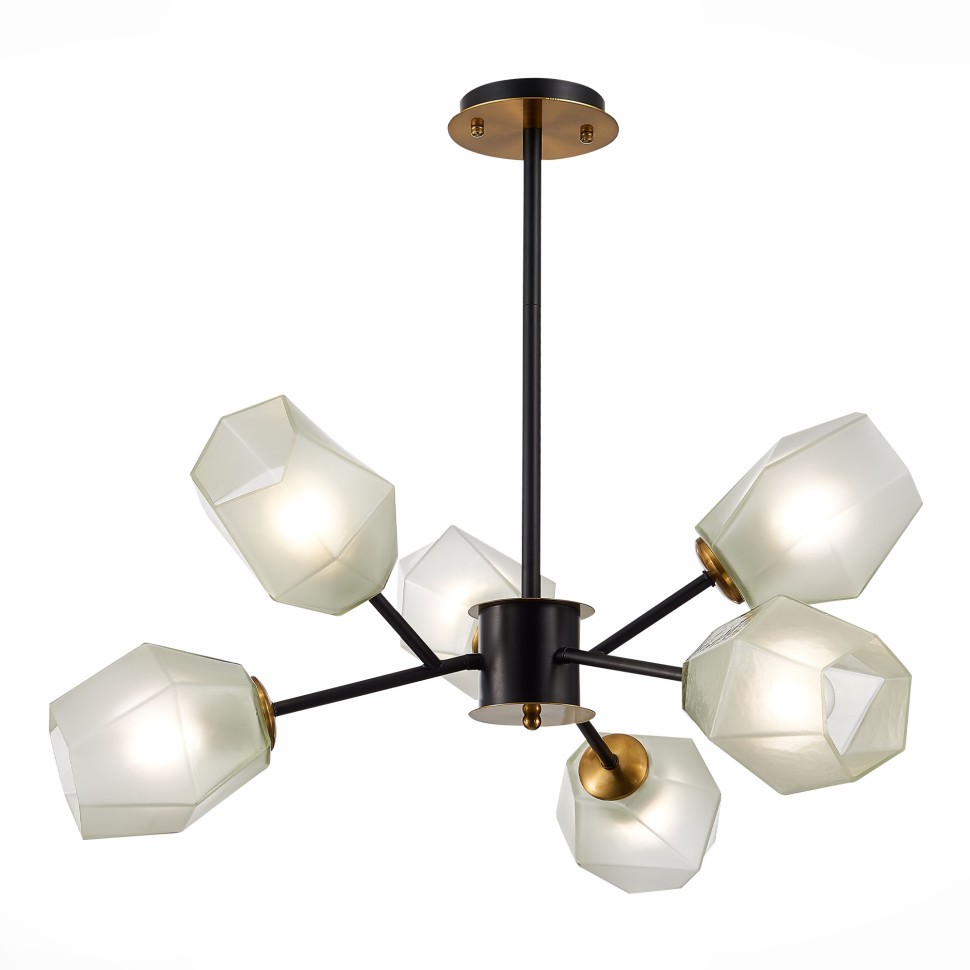 SLE205102-06 Светильник потолочный Латунь, Черный/Белый E27 6*60W