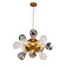 Люстра Delight Collection KR1197P-12 brass, smoky/clear