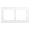 Рамка стеклянная VOLTUM S70 на 2 поста, (белый,матовый,стекло)