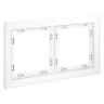 Рамка стеклянная VOLTUM S70 на 2 поста, (белый,матовый,стекло)