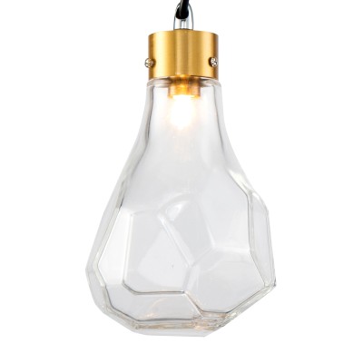 Подвесной светильник Delight Collection KR1197P-1 brass/clear