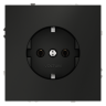 Розетка встраиваемая VOLTUM S70 с заземлением 16А, (черный матовый)