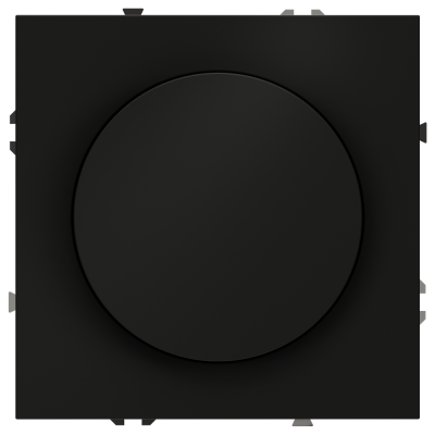 Светорегулятор встраиваемый VOLTUM S70 поворотно-нажимной 600 Вт, (черный матовый)