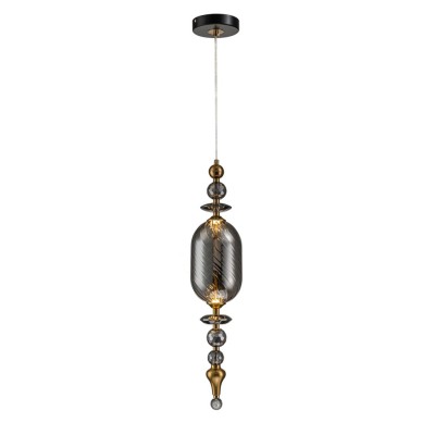 Светильник подвесной Belfast Herbison A1933 / D / A3 GR GL Золотой / Стекло / Серый