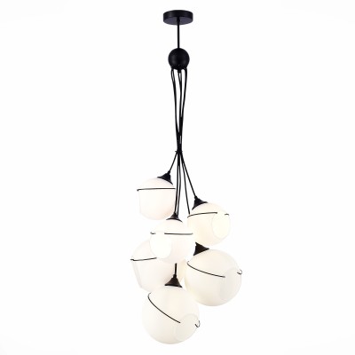 SLE103143-06 Светильник подвесной Черный/Белый E27 6*60W