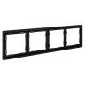 Рамка пластиковая VOLTUM S70 на 4 поста, (черный матовый)