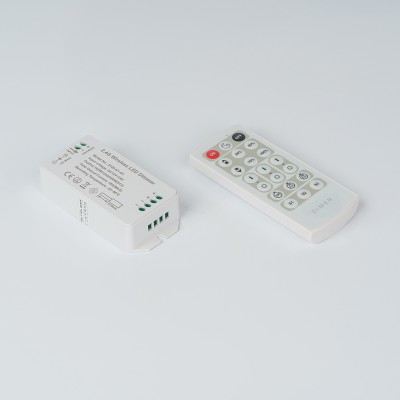 Диммер, 2.4G с пультом, 21 кноп., DC12/24V, <16A(MAX) SW-DIM-2.4G-16A 021386