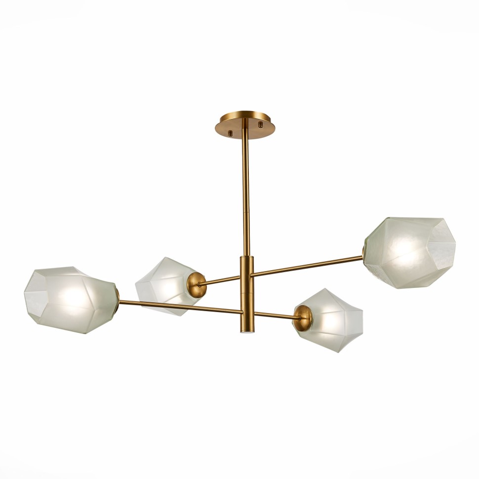 SLE205202-04 Светильник потолочный Латунь/Белый E27 4*60W