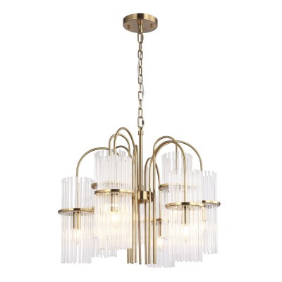 SL6145.303.09 Светильник подвесной ST-Luce латунь/прозрачный E14 9*40W