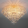 Накладная люстра Eurosvet 3299/9 белый с золотом/прозрачный хрусталь Strotskis