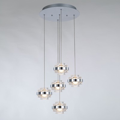 Подвесной светильник Delight Collection MD22030002-5A chrome/clear